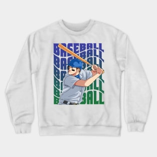 Baseball Player Boys Girls Youth Homerun Hitter Sports Crewneck Sweatshirt